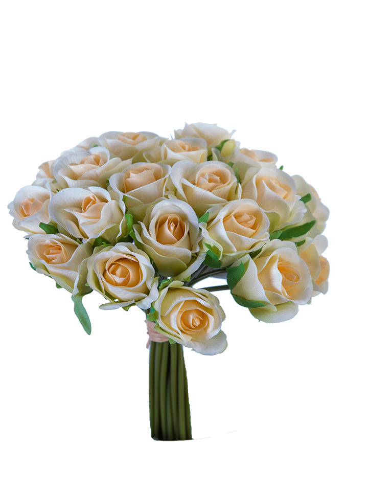 9" Mini Rose Bundle, Light Yellow