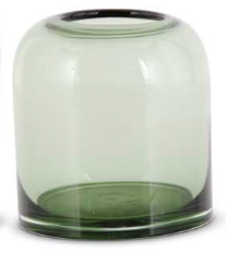 Green Transparent Glass Vase (Various Sizes)