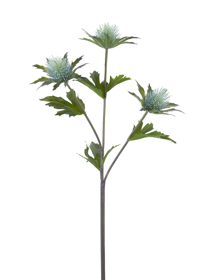 23" Thistle Spray, Aqua