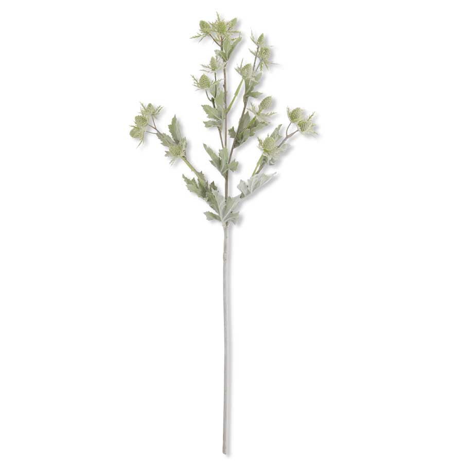 28" Thistle Spray, Green