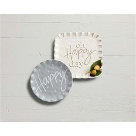Happy Ruffle Trays, Set of 2