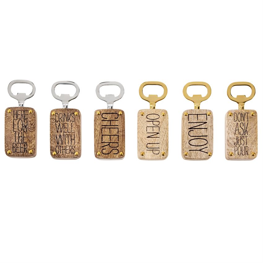 Wood Bottle Opener (Various Styles)