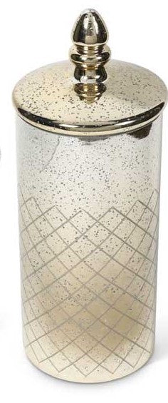 Mercury Glass Canister with Lid (Various Styles)