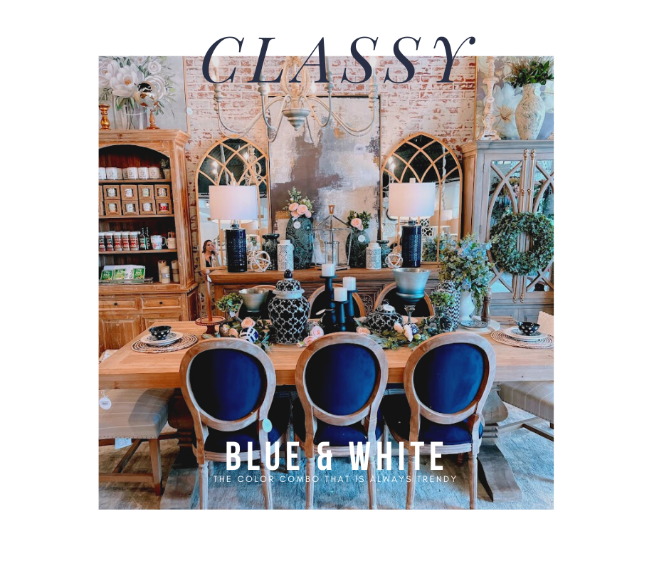 Classy, Classic Blue & White