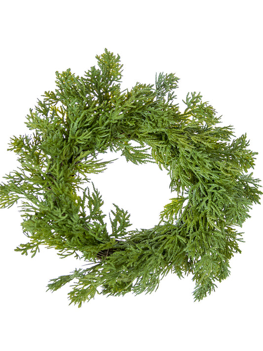 12" Cedar Pine Wreath, Green