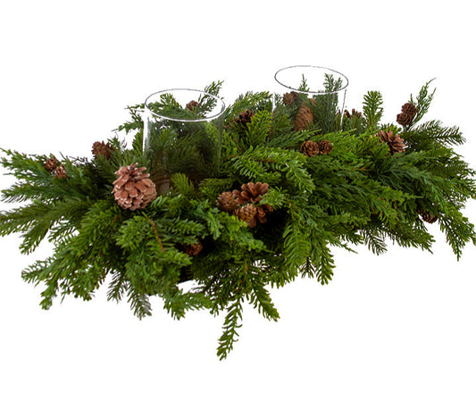 28" Winter Mix Centerpiece, Green