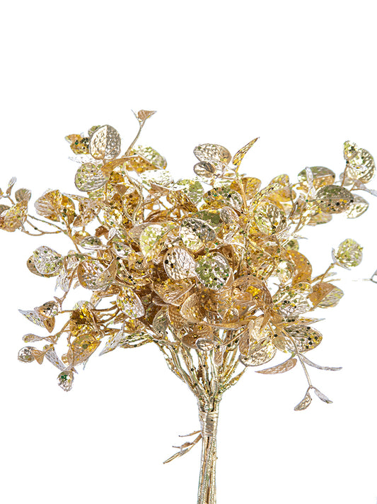 12.5" Glitter Eucalyptus Spray