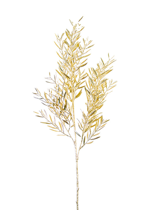 31" Shiny Willow Spray, Gold