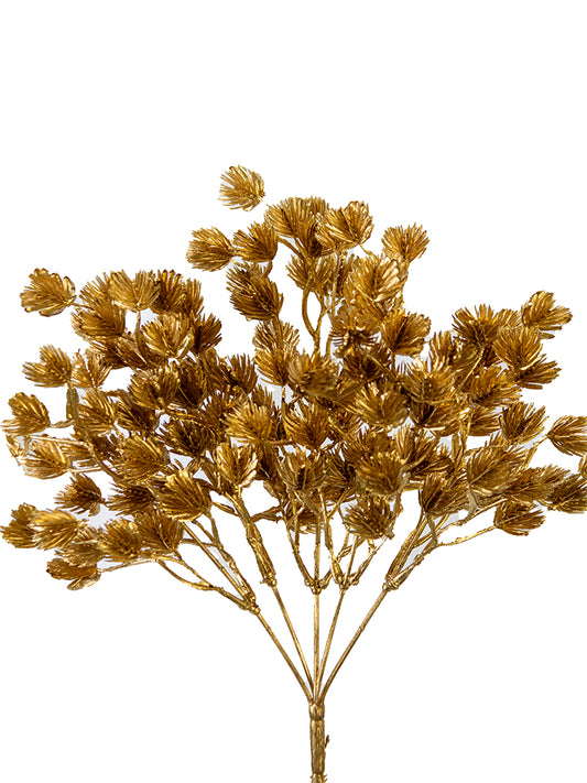 14" Mini Pine Bush, Gold