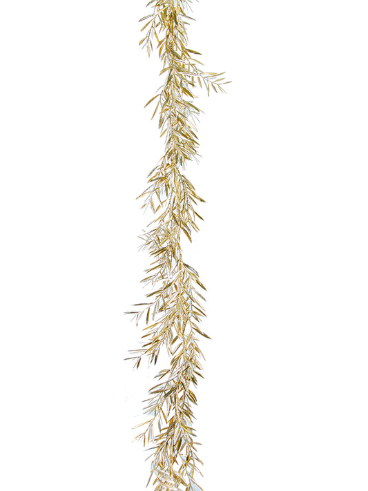 72" Shiny Willow Garland, Gold