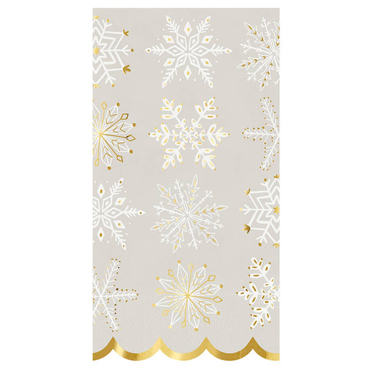 Snowflake Guest Napkins + Ceramic Tray