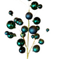 30" Midnt Green Matte Shiny Ball Ornament Spray