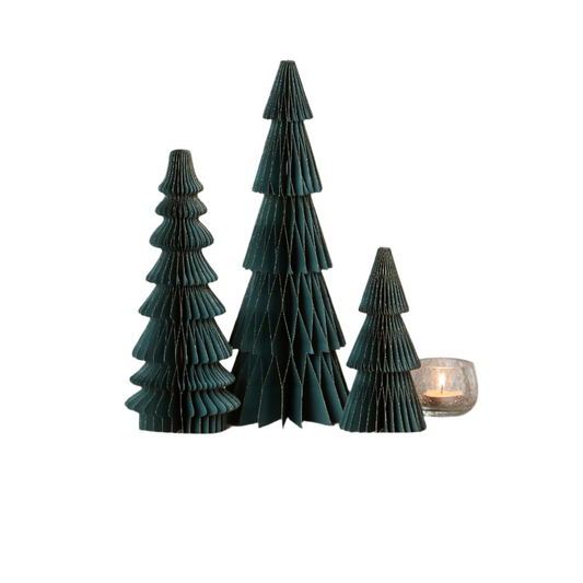 Evergreen Honeycomb Tree, Set of 3