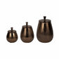 S/2 Bronze Lidded Vases