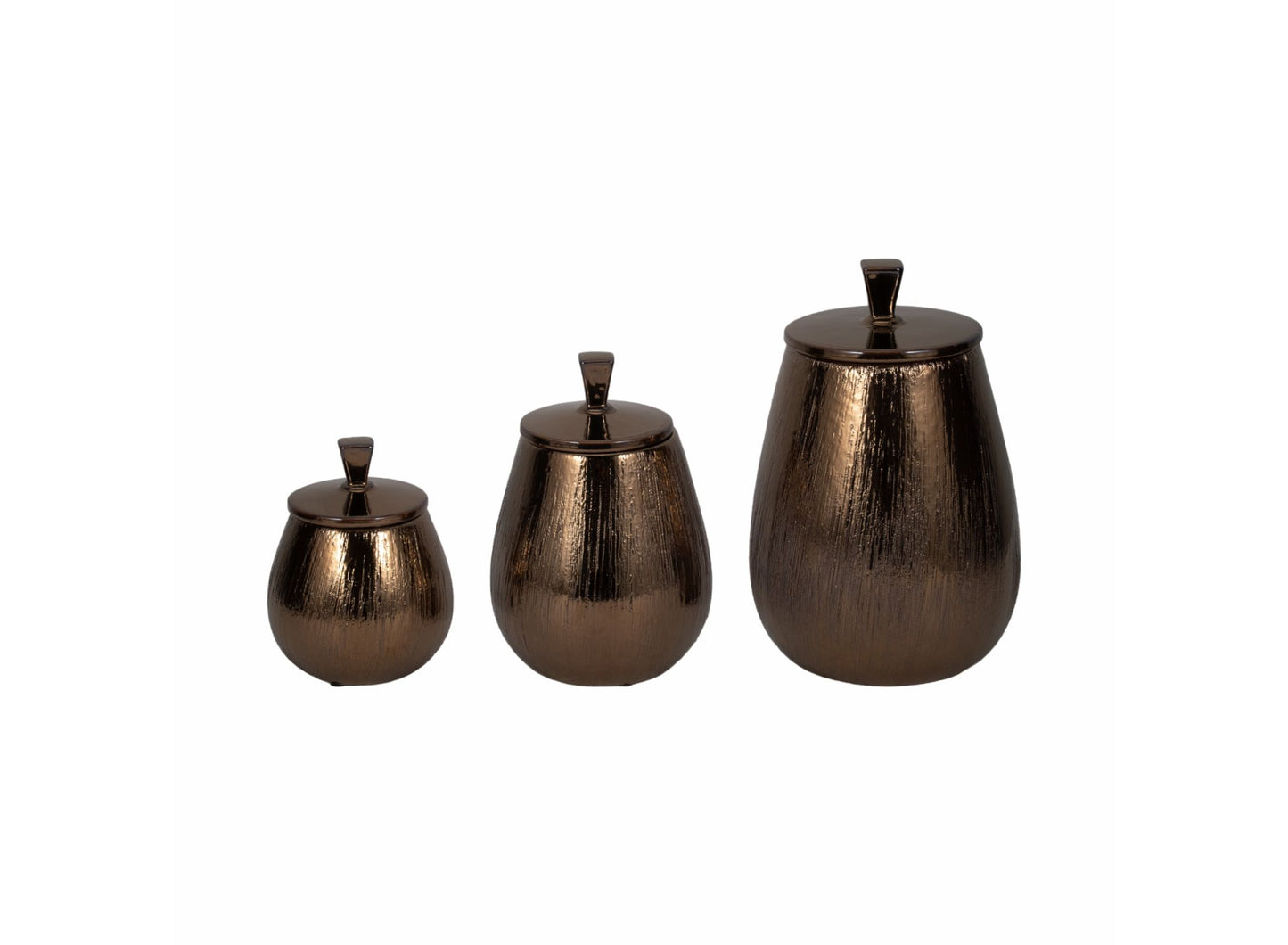 S/2 Bronze Lidded Vases