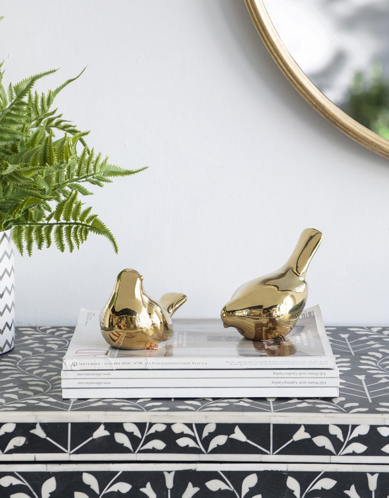 Gold Chirp Birds (Set of 2)