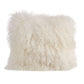 20" Ivory Mongolian Lamb Fur Pillow