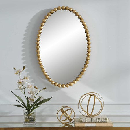 Gold Oval Mirror