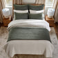 Taupe Queen Velvet Stitch Quilt Set