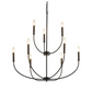 9 Light Black Chandelier