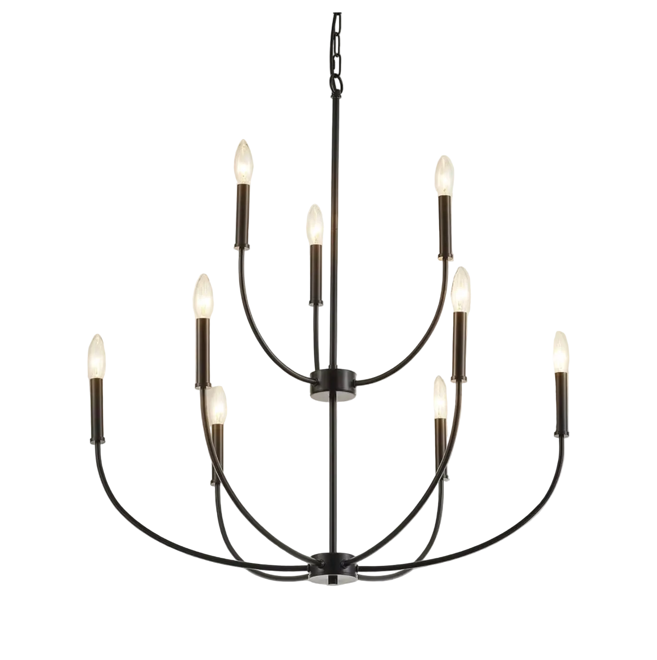 9 Light Black Chandelier