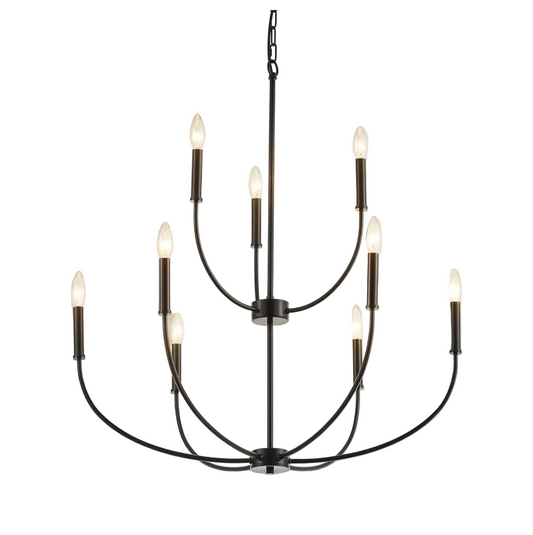 9 Light Black Chandelier