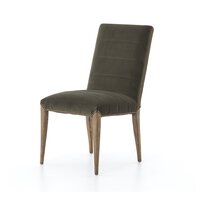 Nate Dining Chair, Modern Velvet Loden