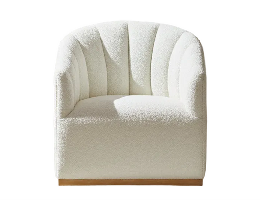 Boyd Swivel Chair, Ivory