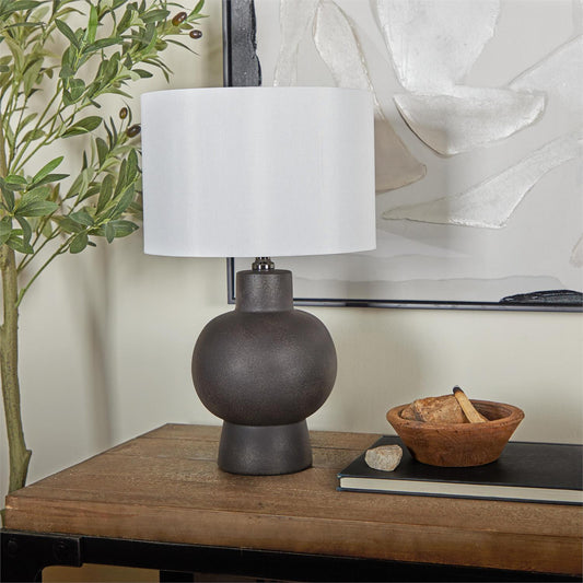 Black Ceramic Gourd Lamp