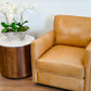 Bruno Brown Swivel Chair, Leather