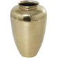 18" Aluminum Vase w/ Hammered Top, Gold