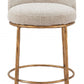 Hadley Swivel Barstool, Beige & Gold