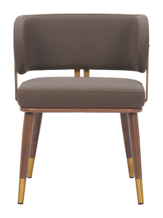 Brew Dining Chair, Brown & Walnut