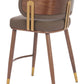 Brue Counter Stool, Brown & Walnut