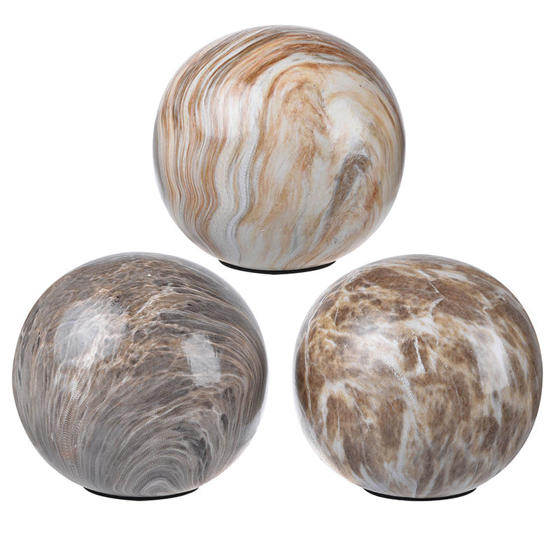 Marbleized Ball Accents, Set of 3