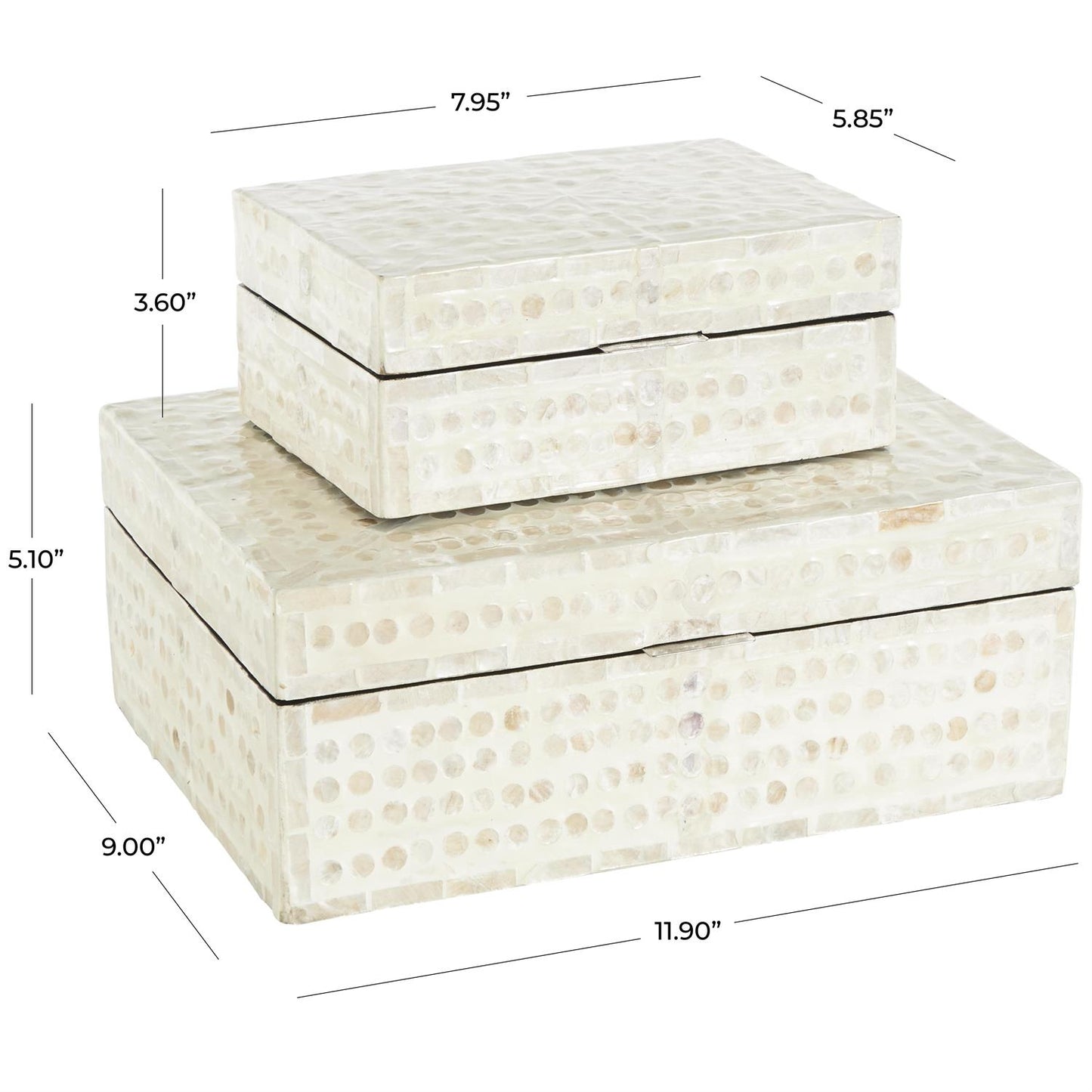 Set of 2 Mosaic Dot Boxes