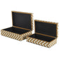 Zig Zag Woven Storage Boxes, Set of 2