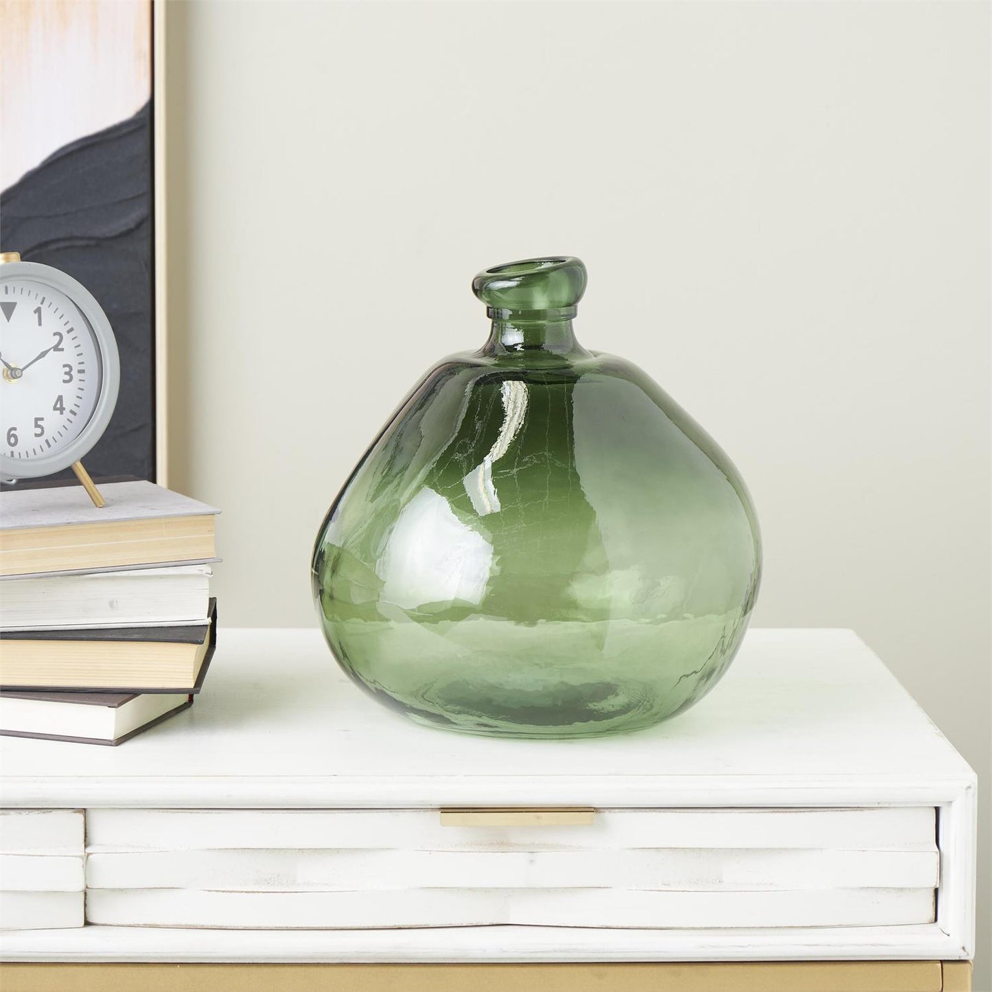 Green Ombre Spanish Bottle Vase