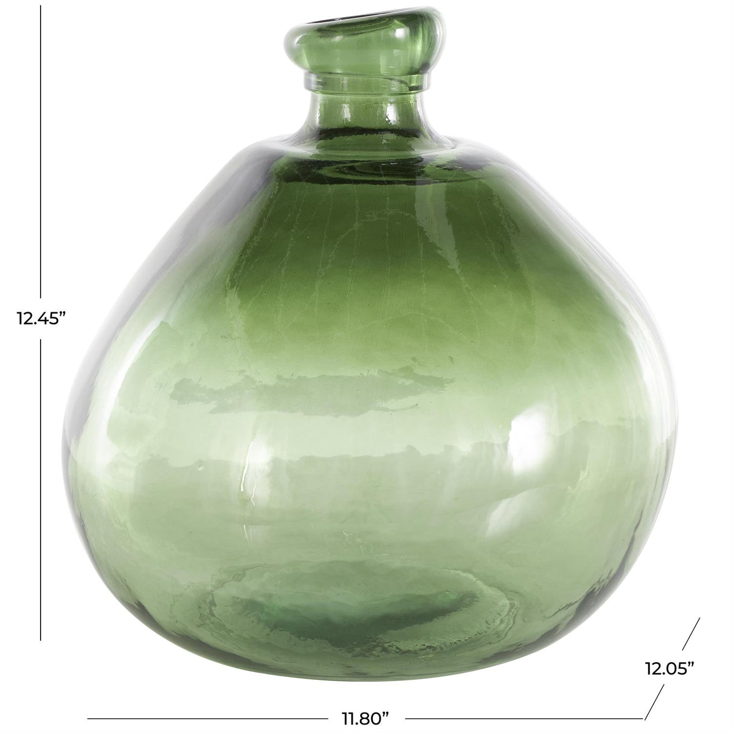 Green Ombre Spanish Bottle Vase