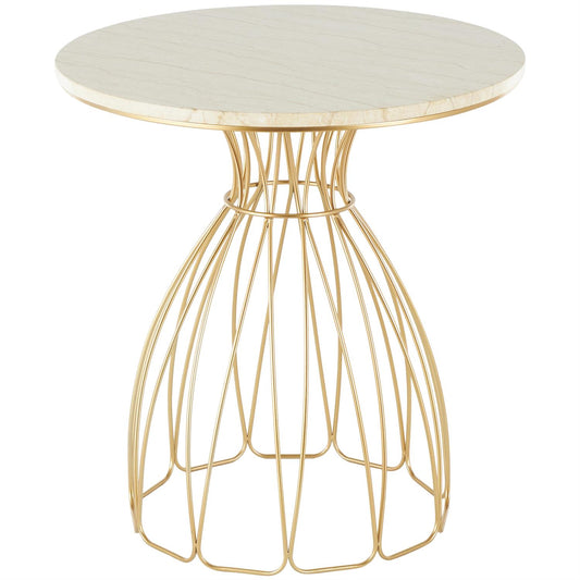 Marble Bloom Accent Table