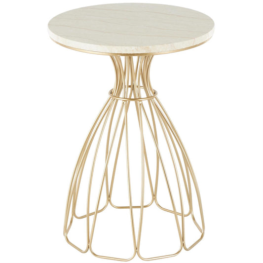Marble Bloom Side Table