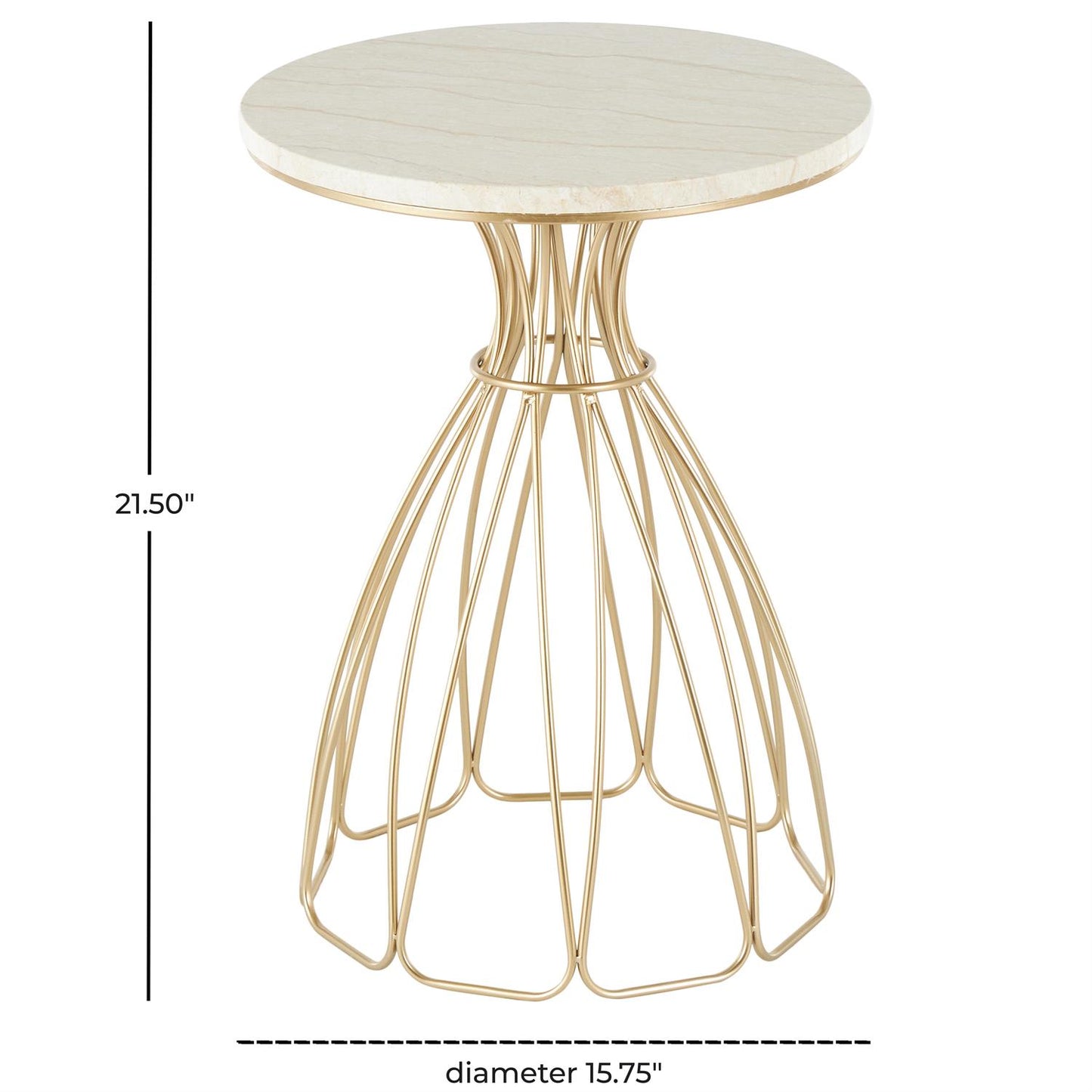 Marble Bloom Side Table