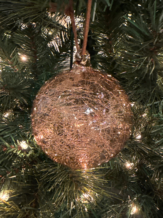 4" Spun Glass Ball Ornament (Various Styles)