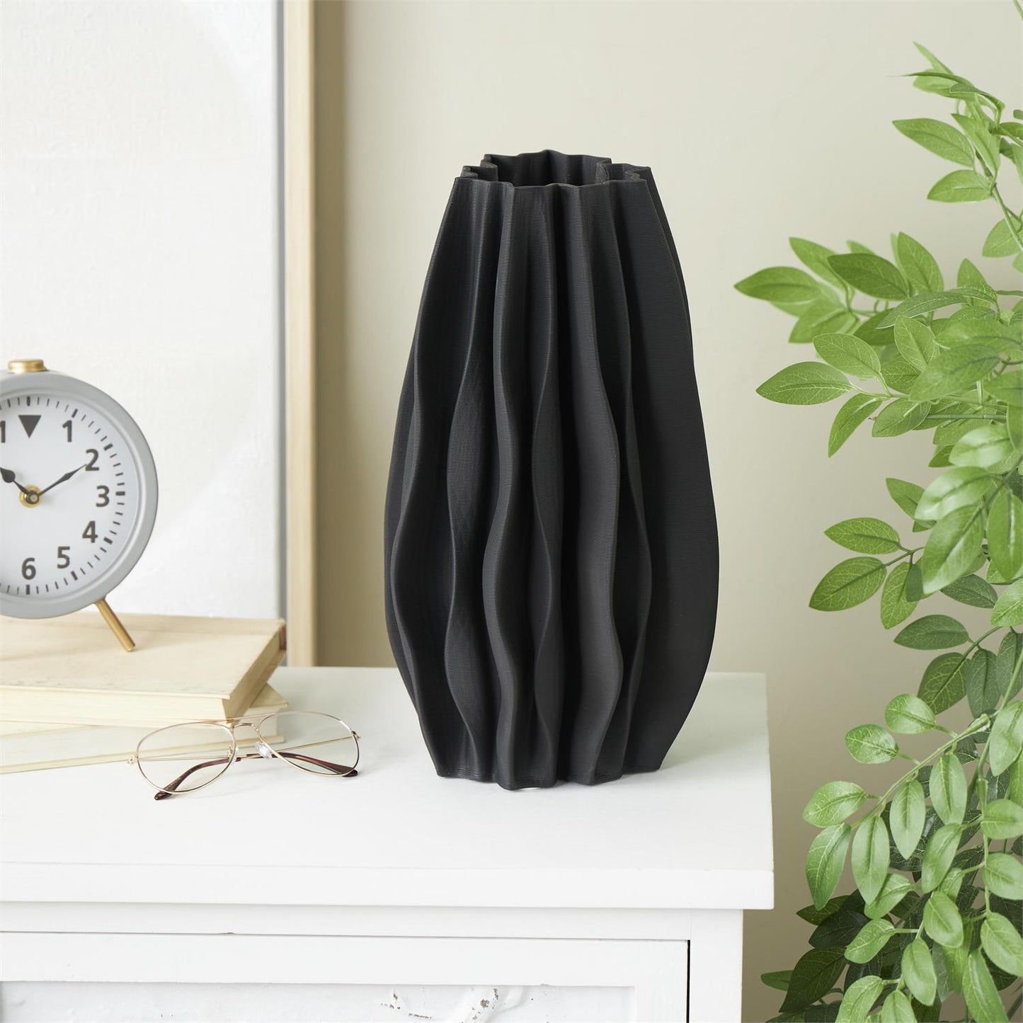 Wavy Ribbed Vase