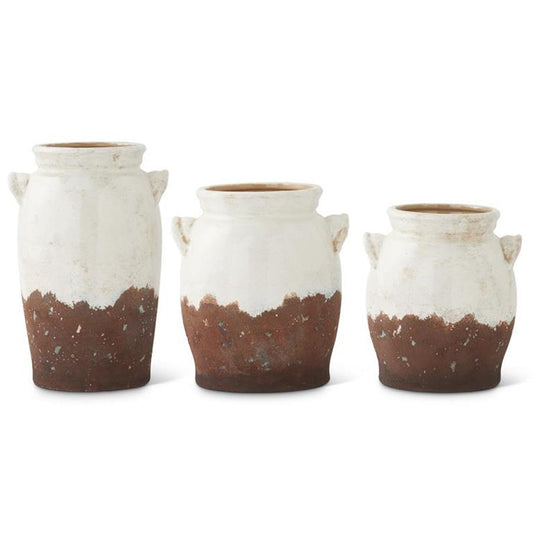 Ceramic Cream & Brown Glazed Jug (Various Sizes)