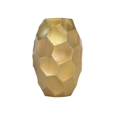 Scalloped Oval Vase, Gold