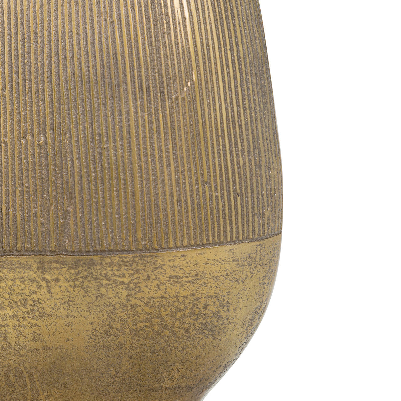 Ridge Round Vase, Gold