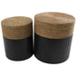 Wood Rope Colorblock Side Table (Various Sizes)