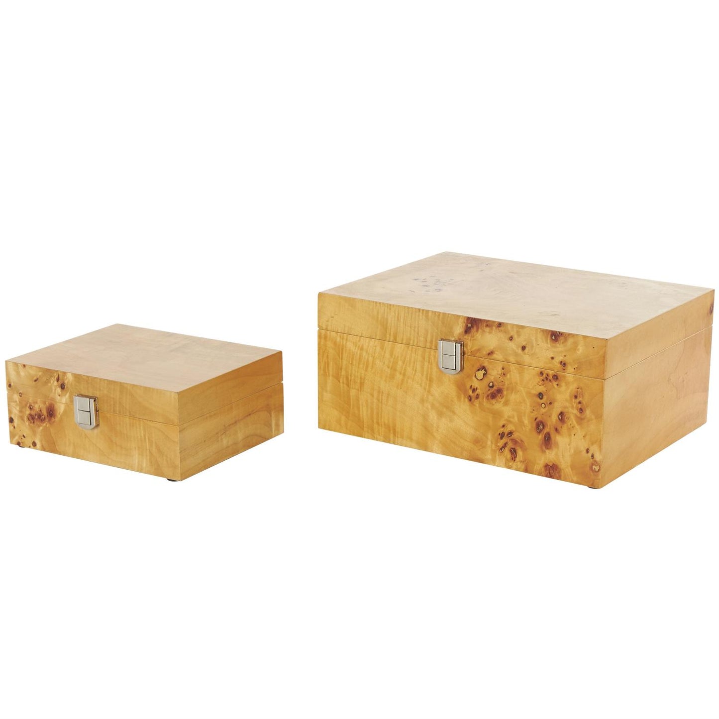 Set of 2 Wood Grain Boxes