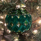 Emerald Glass Flock Diamond Ornament (Various Styles)